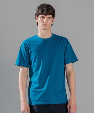 JOSEPH HOMME 【LEON 掲載】スビンソフトジャージー　クルーネック半袖カットソー ダルブルー系