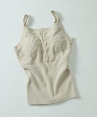 une nana cool とろみ素材がここちよいカップ付きキャミソール　moi room（モアルーム） ベージュ
