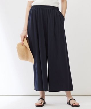 23区 【Indian Factory】ツイストスムースジャージー ワイドパンツ ネイビー系