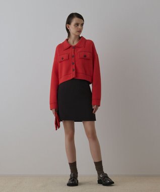 GRACE CONTINENTAL ステッチニットジャケット