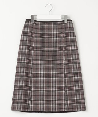 J.PRESS LADIES ミルドウールリバーチェック スカート ブラウン系3