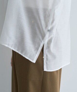 YECCA VECCA タックスリーブシアーシャツ Off White