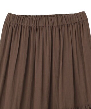 YECCA VECCA アシメラッフルスカート Brown