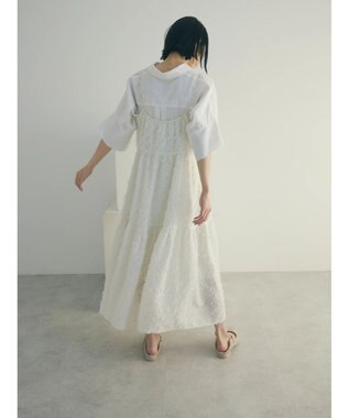 Green Parks armonia.フェザージャガードキャミワンピース Ivory