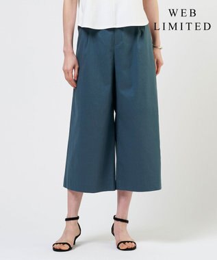J.PRESS LADIES 【人気素材】セルロースリネンストレッチ クロップド パンツ