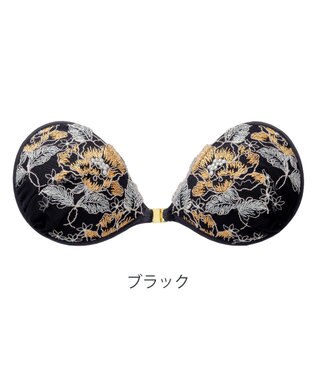 BRADELIS New York 【NuBra / ナチュラルタイプ】ヌーブラ・エアーライト ロゼット  デザインヌーブラ ブラック