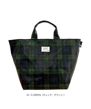 ROOTOTE 3608【ラミネート加工】EU.デリ.ラミネート-T 01：チェック・グリーン