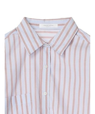 Green Parks イージーケア　ドビーストライプシャツ Sax