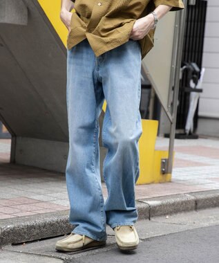 WEGO 【ユニセックス着用ITEM/SMLサイズ展開】デニムストレートパンツ デニム淡色