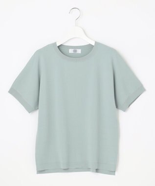 J.PRESS LADIES 【洗える】 レーヨンエリートストレッチ ドルマン ニット Tシャツ ライトグリーン系