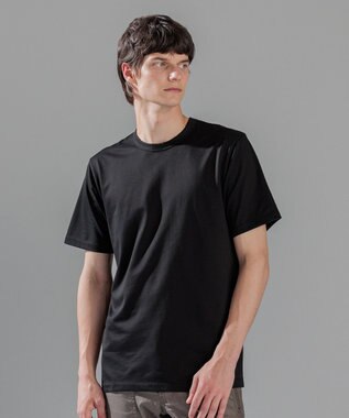 JOSEPH HOMME 【LEON 掲載】スビンソフトジャージー　クルーネック半袖カットソー ブラック系