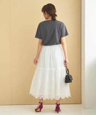 Feroux フラワーフォトプリント Tシャツ グレー系