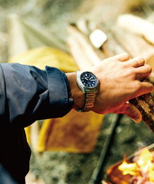 CITIZEN 【電池交換不要 デイ&デイト電波時計】視認性・耐久性を備えたエコ・ドライブ電波時計 LANDシリーズ ブルー