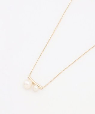 J.PRESS LADIES ダブルパール ネックレス ケシウスゴールド系