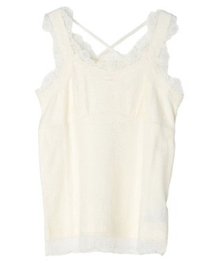 earth music&ecology 総レースキャミソール Ivory