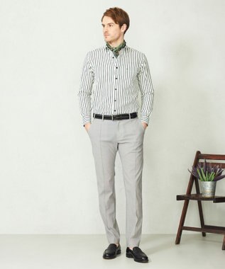 JOSEPH ABBOUD 【ウエストも伸びる/ECO撥水】アクティブレジャー パンツ ライトグレー系