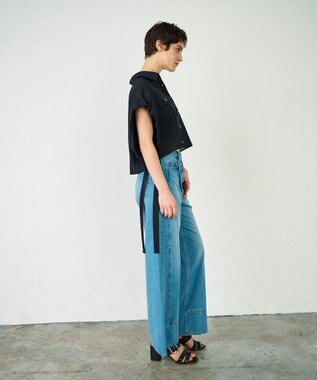 GRACE CONTINENTAL ショートポンチョシャツ ブラック