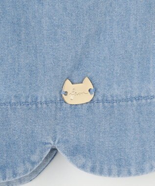 ANY KIDS 裾 スカラップ ショートパンツ デニムブルー