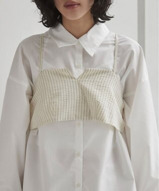 WEGO 【ANGIE VINTAGE】ビスチェセットシャツ ホワイト