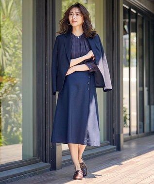 J.PRESS LADIES S T/Wジャージー テーラードジャケット ネイビー系
