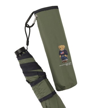 MOONBAT 【WEB限定】POLO RALPH LAUREN(ポロ ラルフローレン)FLAG BEAR 雨傘 折りたたみ傘 ユニセックス オリーブグリーン