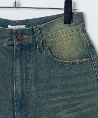 WEGO ヴィンテージウォッシュサイドカットデニムパンツ デニム