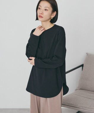 AMERICAN HOLIC ラウンドクルーネックプルオーバー Black