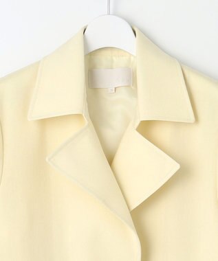 自由区 トロトレンチミドル丈 コート ライトイエロー系