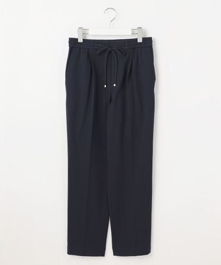 自由区 ライトフィールジャージータックテーパード パンツ ネイビー