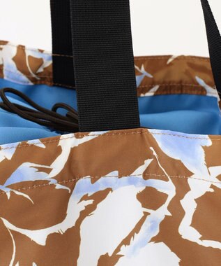 ICB ウォーターフラワープリント トートバッグ キャメル系柄