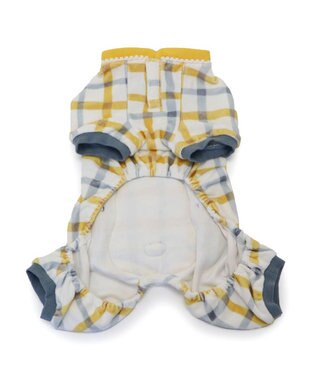 PET PARADISE スヌーピー サーモキープ ロンパース 《ひょこっと柄》 小型犬 ホワイト×イエロー