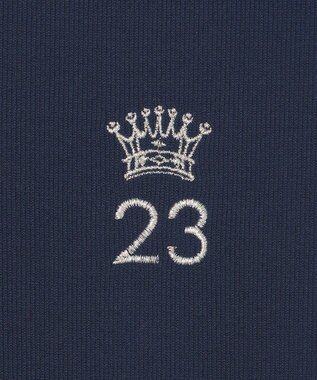 23区GOLF 【WOMEN】チュール袖 モックネックプルオーバー ネイビー系