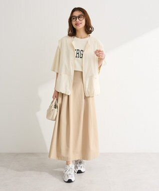 Green Parks ピグメントロゴＴシャツ Ecru