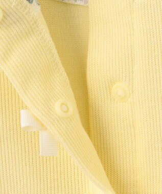 ANY KIDS スナップボタン リボン カーディガン ライトイエロー