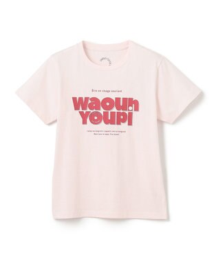 UNFILO 【110-150cm】CLEAN Tee(UNISEX) ピンク[レッドロゴ]