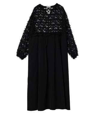 earth music&ecology ジャガード切替ワンピース Black