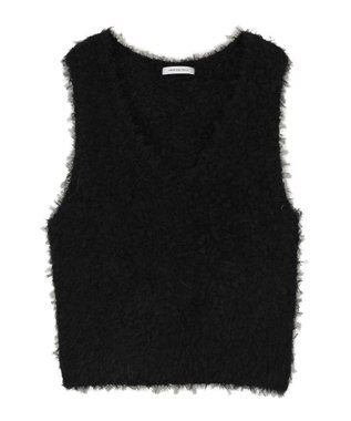 AMERICAN HOLIC テープヤーンニットベスト Black