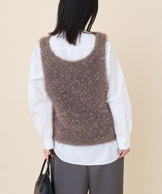 AMERICAN HOLIC テープヤーンニットベスト Mocha