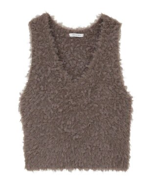 AMERICAN HOLIC テープヤーンニットベスト Mocha