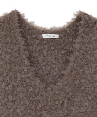 AMERICAN HOLIC テープヤーンニットベスト Mocha