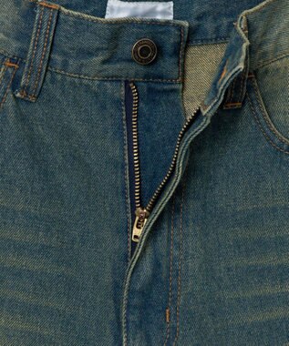 WEGO ヴィンテージウォッシュサイドカットデニムパンツ デニム