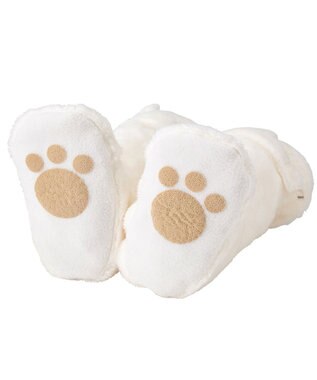 MIKI HOUSE HOT BISCUITS 【ミキハウス】【12cm】 マイクロファー ロングブーティ 白×黄