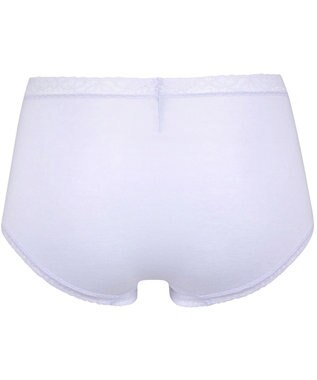 Wing ショーツ 綿混(身生地部) やさしい肌あたり 【デイリーフィット やわらかコットン】 はきこみ丈ふかめ EC3230 ウイング／ワコール パープル