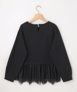 組曲 【先行予約】フレンチテリーレースコンビ カットソー ブラック系