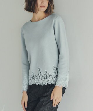 YECCA VECCA レースヘムニット Mint