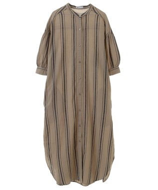 CRAFT STANDARD BOUTIQUE リネンレーヨンストライプワンピース Stripe Beige