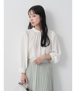 earth music&ecology Ｃｈｅｃｋドビーブラウス Off White