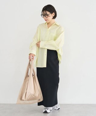 Green Parks チュールレイヤードポケッタブルバッグ Beige