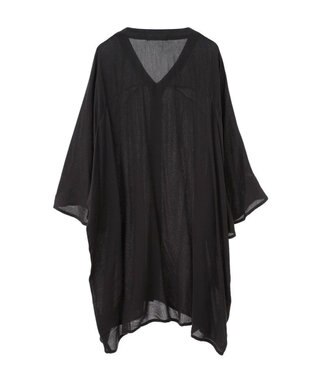 Green Parks クレープチュニック Charcoal Gray