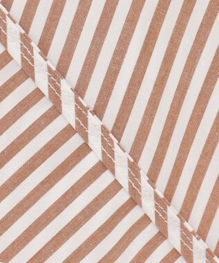 UNFILO オーバーシャツ ブラウンストライプ